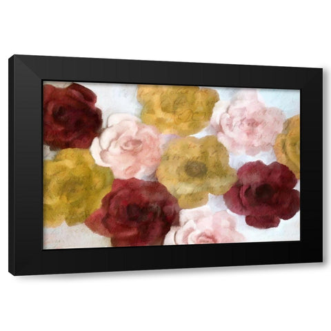 Burgandy Bloom Black Modern Wood Framed Art Print by Kimberly, Allen