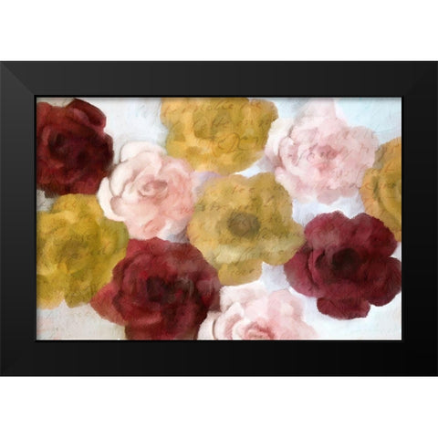 Burgandy Bloom Black Modern Wood Framed Art Print by Kimberly, Allen