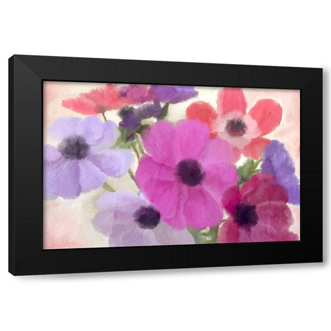 Bloom Bright Black Modern Wood Framed Art Print by Kimberly, Allen