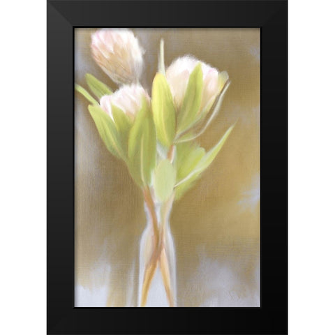 Spring Gold Black Modern Wood Framed Art Print by Kimberly, Allen