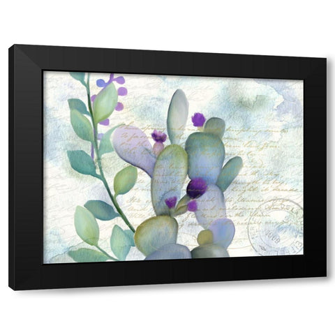 Watercolor Floral 3 Black Modern Wood Framed Art Print with Double Matting by Kimberly, Allen