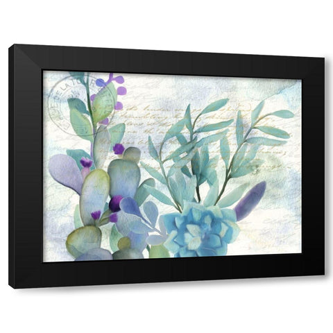 Watercolor Floral 4 Black Modern Wood Framed Art Print by Kimberly, Allen