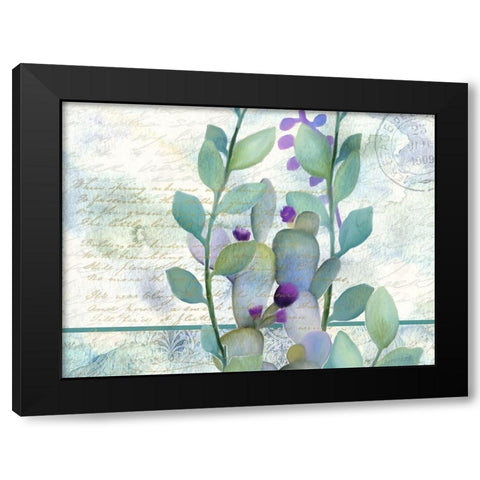 Watercolor Floral 7 Black Modern Wood Framed Art Print with Double Matting by Kimberly, Allen