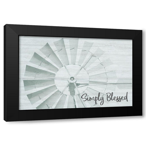 Simply Blessed 1 Black Modern Wood Framed Art Print by Kimberly, Allen