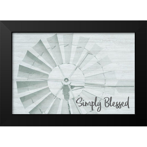 Simply Blessed 1 Black Modern Wood Framed Art Print by Kimberly, Allen