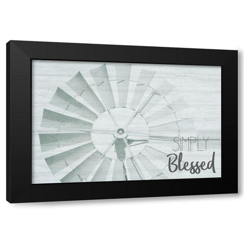 Simply Blessed 2 Black Modern Wood Framed Art Print with Double Matting by Kimberly, Allen
