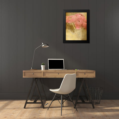 Blooming Basket Black Modern Wood Framed Art Print by Allen, Kimberly