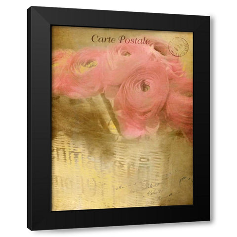 Blooming Basket Black Modern Wood Framed Art Print by Allen, Kimberly
