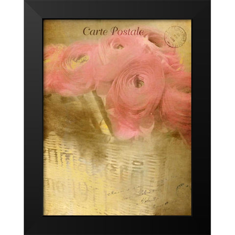 Blooming Basket Black Modern Wood Framed Art Print by Allen, Kimberly