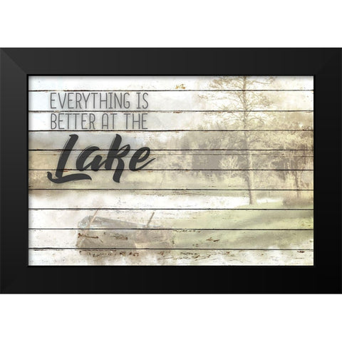Better at the Lake Black Modern Wood Framed Art Print by Kimberly, Allen