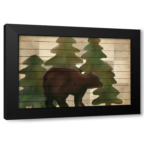 Bear Lodge Black Modern Wood Framed Art Print by Kimberly, Allen