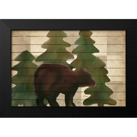 Bear Lodge Black Modern Wood Framed Art Print by Kimberly, Allen
