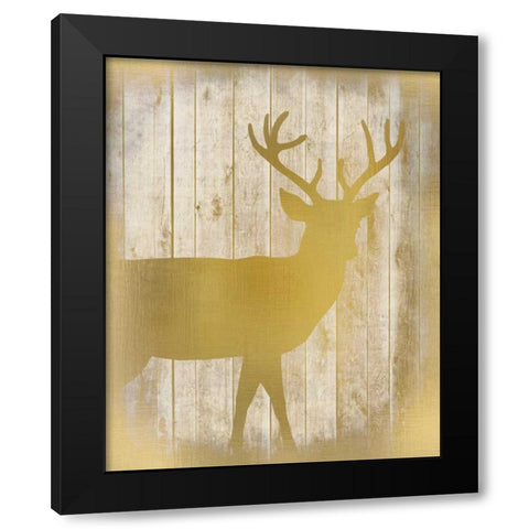 Golden Wildlife 3 Black Modern Wood Framed Art Print with Double Matting by Allen, Kimberly