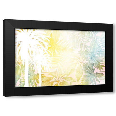 White Palms Black Modern Wood Framed Art Print by Kimberly, Allen
