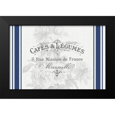 Cafes Black Modern Wood Framed Art Print by Kimberly, Allen