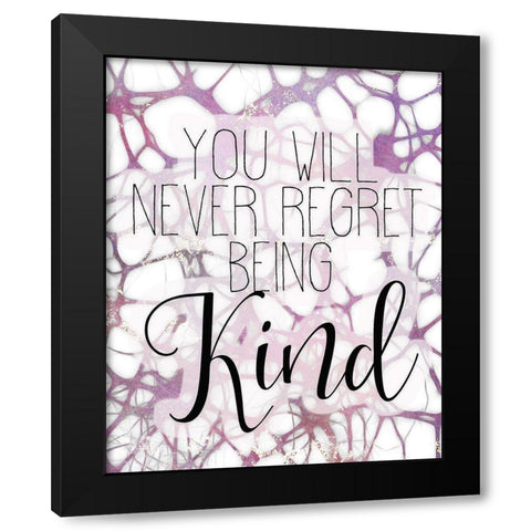 Be Kind 3 Black Modern Wood Framed Art Print by Kimberly, Allen