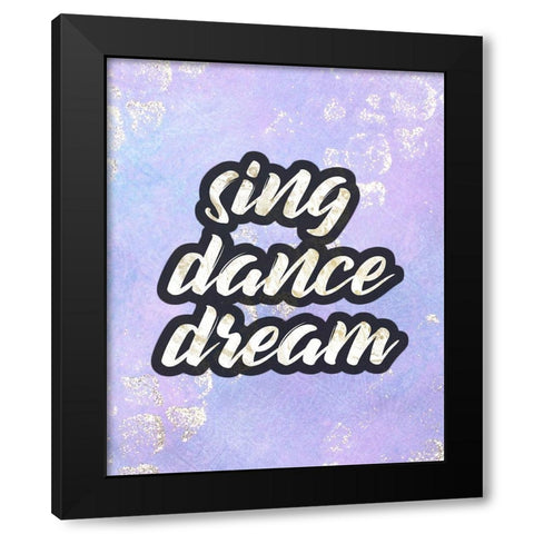 Imagine 1 Black Modern Wood Framed Art Print by Kimberly, Allen