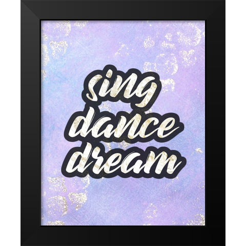 Imagine 1 Black Modern Wood Framed Art Print by Kimberly, Allen