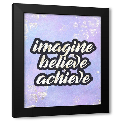 Imagine 3 Black Modern Wood Framed Art Print by Kimberly, Allen