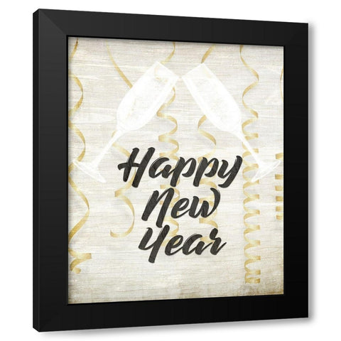 Happy Holidays 4 Black Modern Wood Framed Art Print with Double Matting by Kimberly, Allen