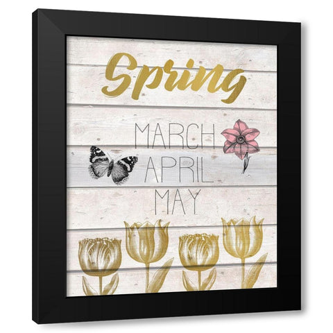 The Seasons 2 Black Modern Wood Framed Art Print by Kimberly, Allen