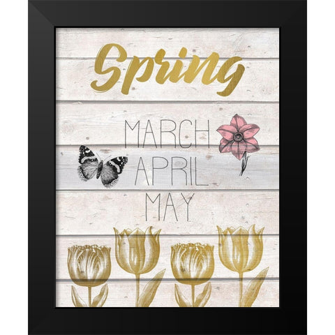 The Seasons 2 Black Modern Wood Framed Art Print by Kimberly, Allen