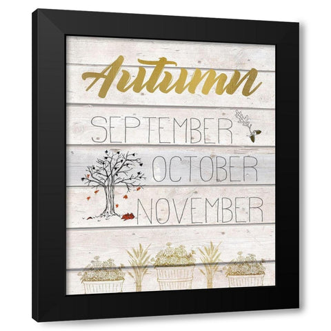 The Seasons 4 Black Modern Wood Framed Art Print by Kimberly, Allen