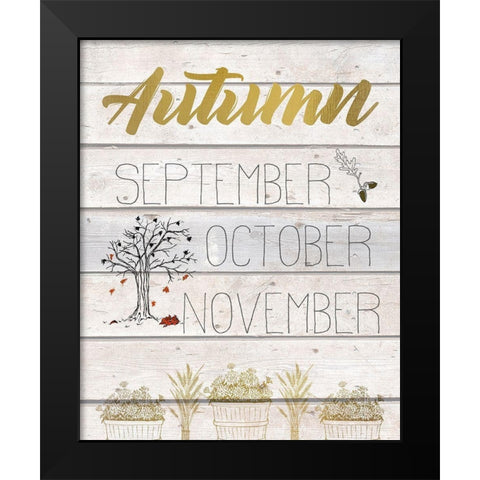 The Seasons 4 Black Modern Wood Framed Art Print by Kimberly, Allen