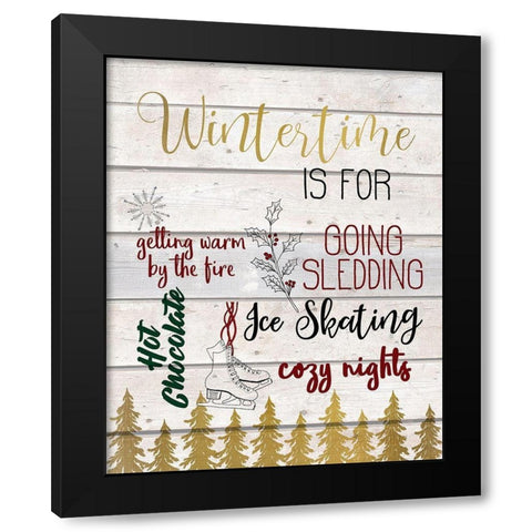Seasons A Black Modern Wood Framed Art Print with Double Matting by Kimberly, Allen