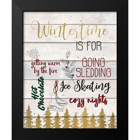 Seasons A Black Modern Wood Framed Art Print by Kimberly, Allen