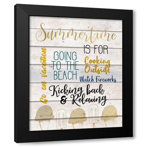 Seasons C Black Modern Wood Framed Art Print by Kimberly, Allen