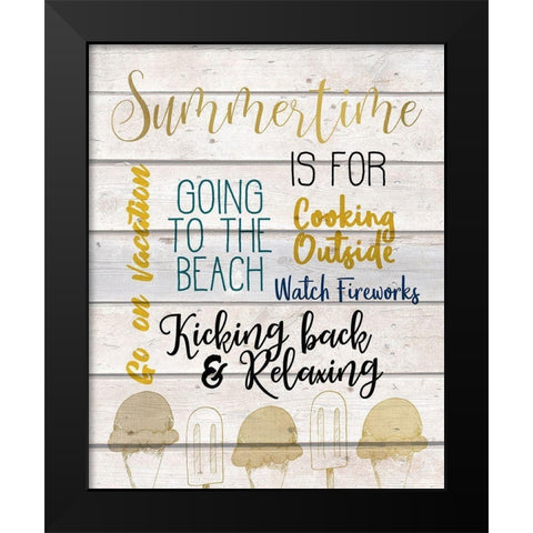 Seasons C Black Modern Wood Framed Art Print by Kimberly, Allen