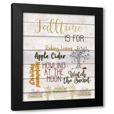 Seasons D Black Modern Wood Framed Art Print by Kimberly, Allen
