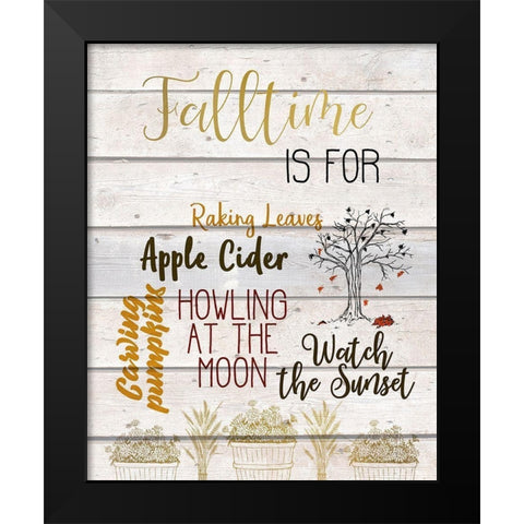 Seasons D Black Modern Wood Framed Art Print by Kimberly, Allen