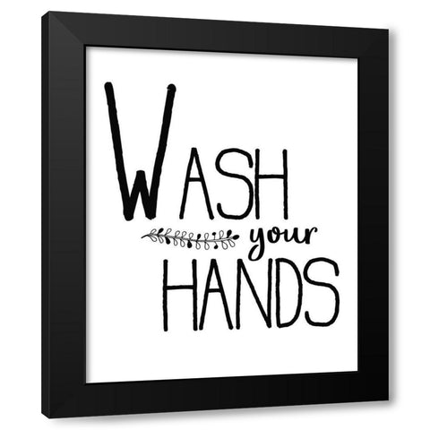 In the Bathroom 3 Black Modern Wood Framed Art Print by Kimberly, Allen