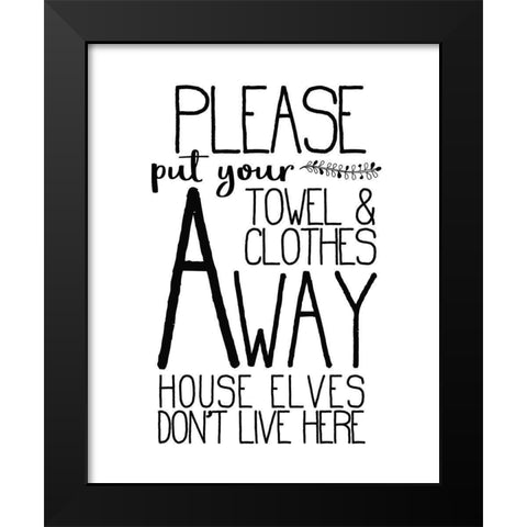 In the Bathroom 5 Black Modern Wood Framed Art Print by Kimberly, Allen