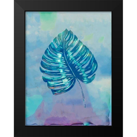 Palm Leaves 1 Black Modern Wood Framed Art Print by Allen, Kimberly