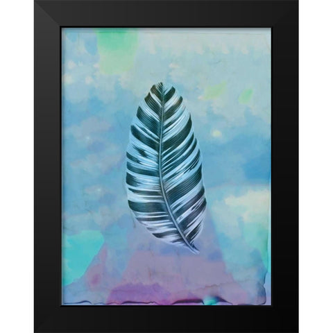 Palm Leaves 3 Black Modern Wood Framed Art Print by Allen, Kimberly
