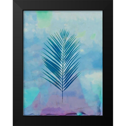 Palm Leaves 4 Black Modern Wood Framed Art Print by Allen, Kimberly