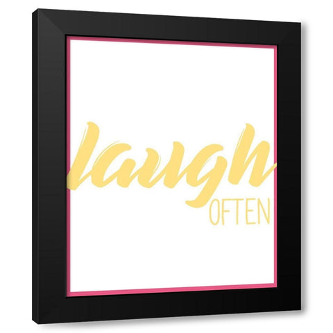 Live Well 2 Black Modern Wood Framed Art Print by Kimberly, Allen