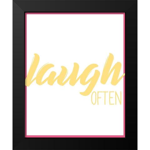 Live Well 2 Black Modern Wood Framed Art Print by Kimberly, Allen