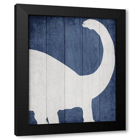 Dino 1 Black Modern Wood Framed Art Print with Double Matting by Kimberly, Allen