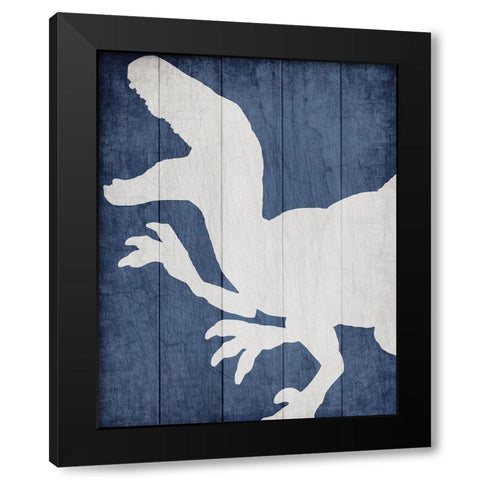 Dino 4 Black Modern Wood Framed Art Print with Double Matting by Kimberly, Allen