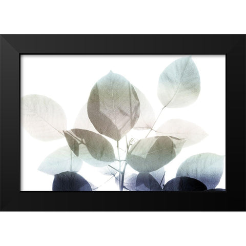 Midnight Leaves 1 v2 Black Modern Wood Framed Art Print by Kimberly, Allen