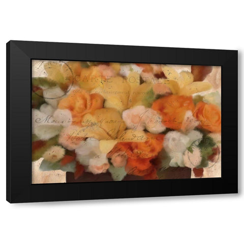 Carte Postale Fall Black Modern Wood Framed Art Print by Kimberly, Allen