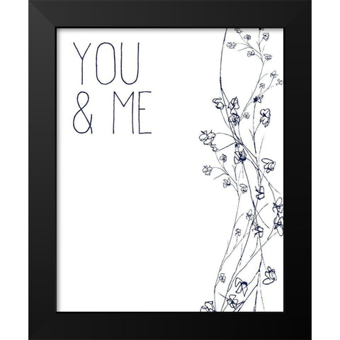 You and Me Black Modern Wood Framed Art Print by Kimberly, Allen