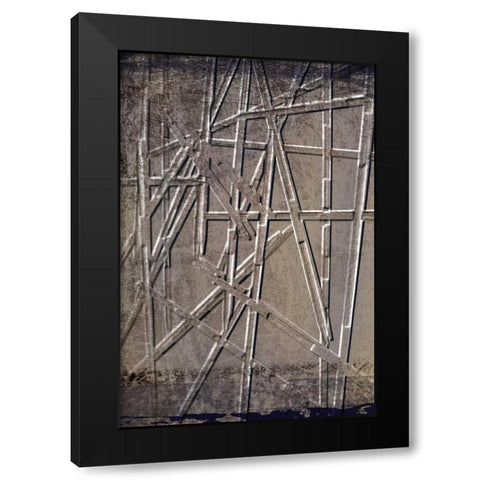 Wooden Sticks 2 Black Modern Wood Framed Art Print with Double Matting by Allen, Kimberly