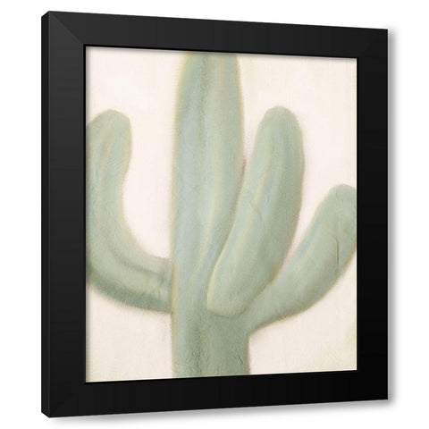 Sage Cactus 1 Black Modern Wood Framed Art Print by Kimberly, Allen