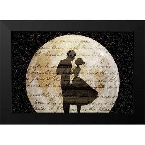 Dancing in the Moonlight Black Modern Wood Framed Art Print by Kimberly, Allen