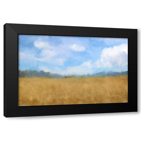 Golden Fields Black Modern Wood Framed Art Print with Double Matting by Kimberly, Allen